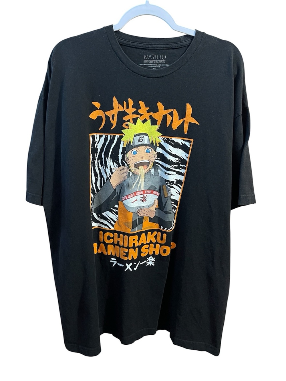 Naruto Shippuden Ichiraku Ramen Shop Mens Graphic Tee Black Size 3X Fandom Manga